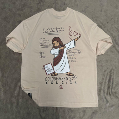 Premium Oversized Cream Shirt - Colossians 2:15