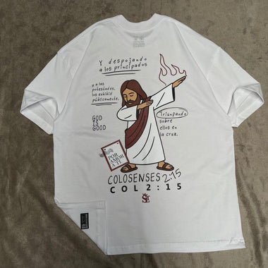 Premium Oversized Shirt White - Colossians 2:15 / White Shirt