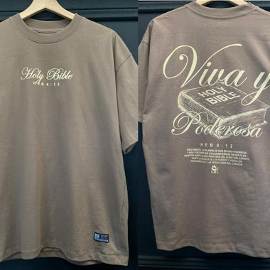 Premium - Oversized - Camisa Unisex Marrón - Holy Bible