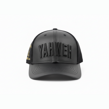 Black Leather Cap - Yahweh