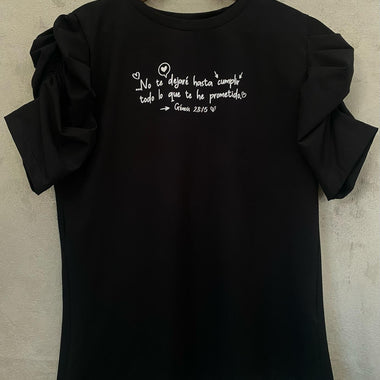 Black Ladies Shirt - I won't leave you...