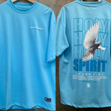 Premium - Semi Oversized - Light Blue Unisex Shirt - Holy Spirit