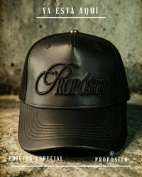 After the Fire DROP — Propósito Leather/Suede Cap Black
