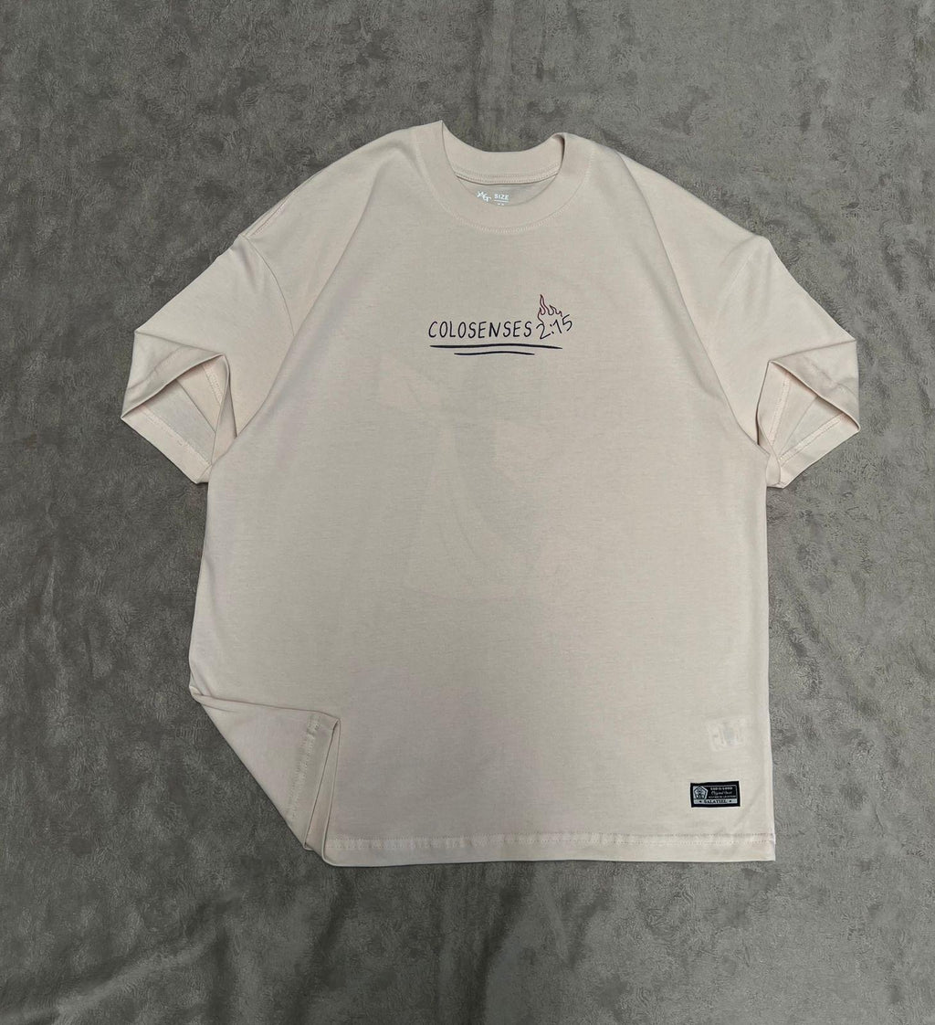 Premium Oversized Cream Shirt - Colossians 2:15