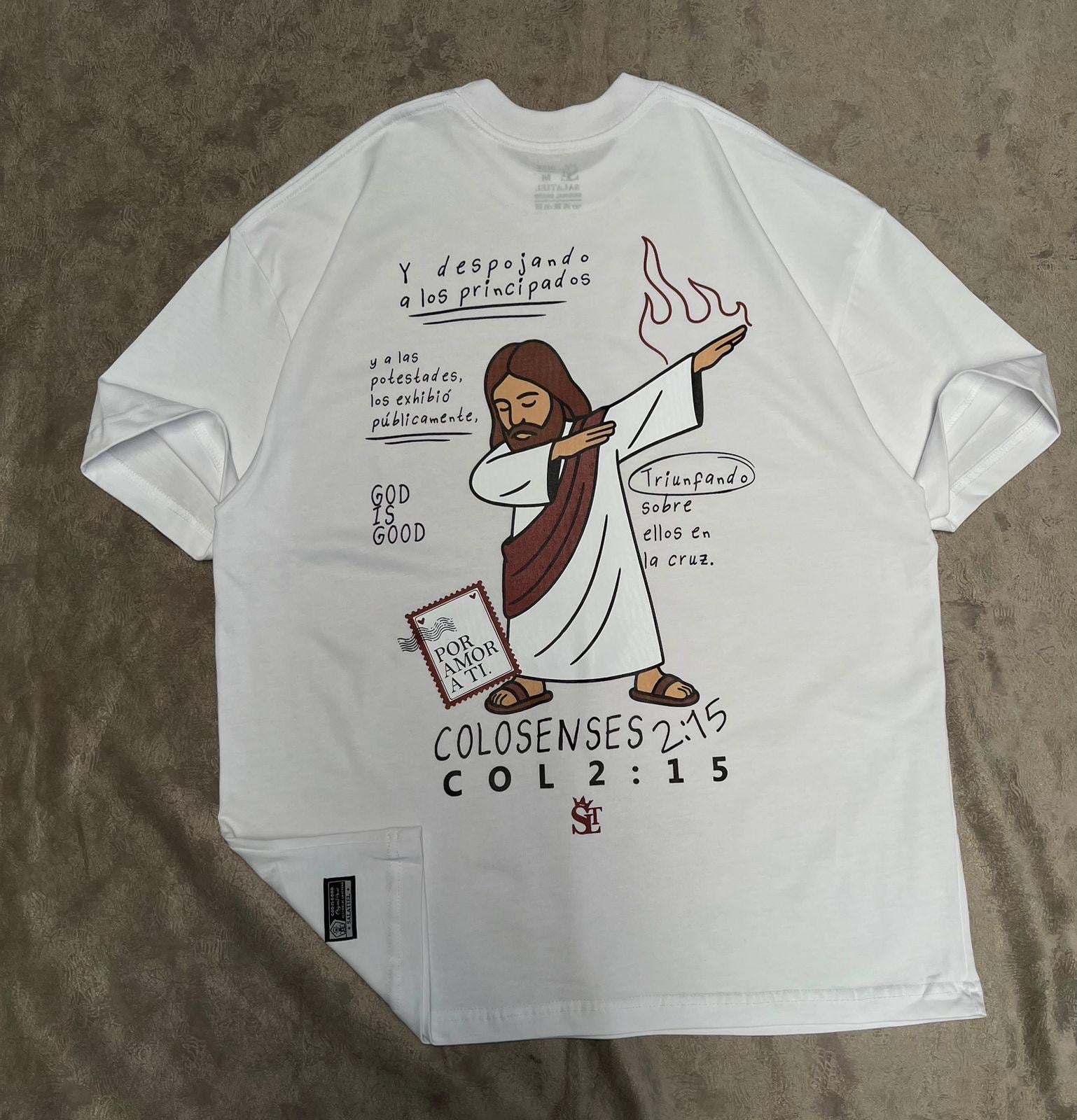 Premium Oversized Shirt White - Colossians 2:15 / White Shirt