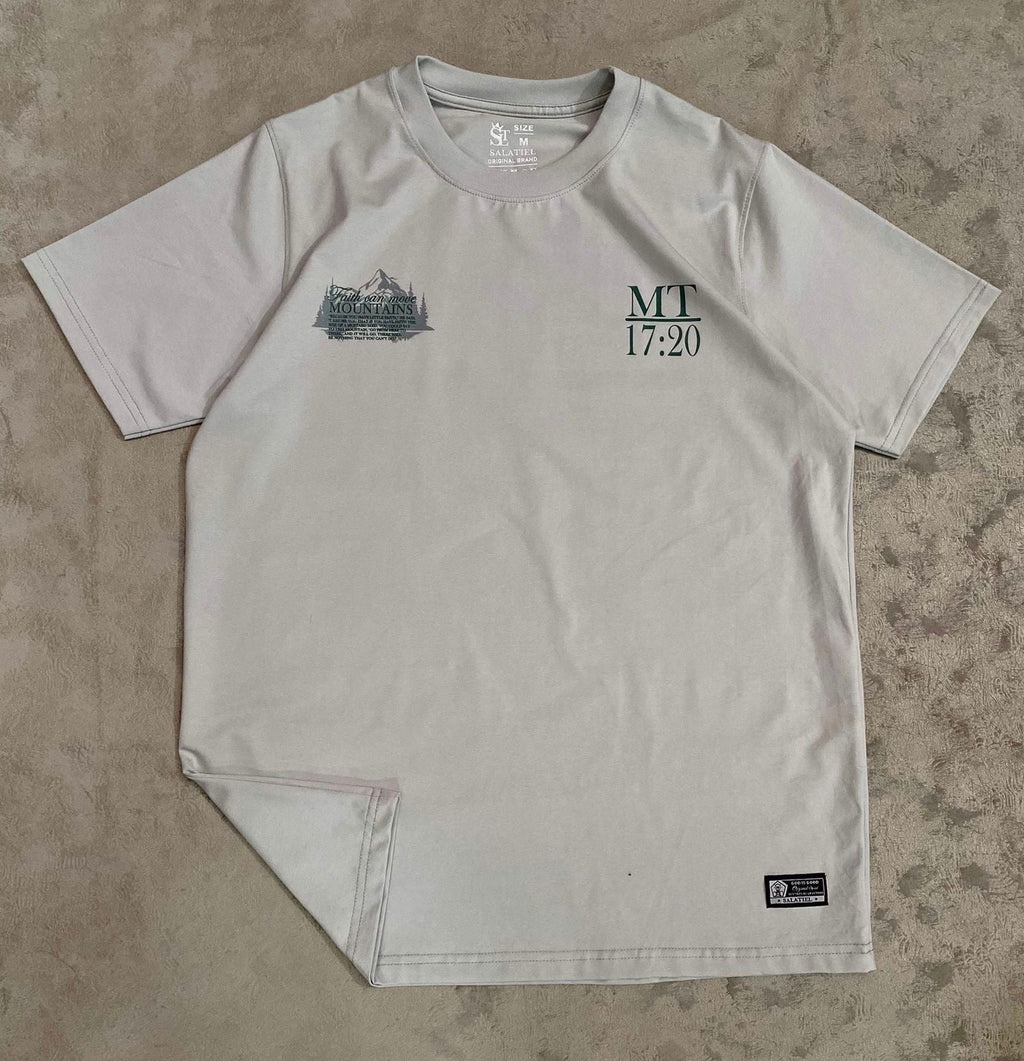 Faith Moves Mountains Premium Shirt - MT 17:20 | Cool Fabric