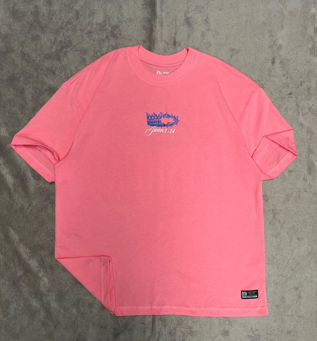 Premium Shirt - Yeshua - Oversized Pink - John 1:14