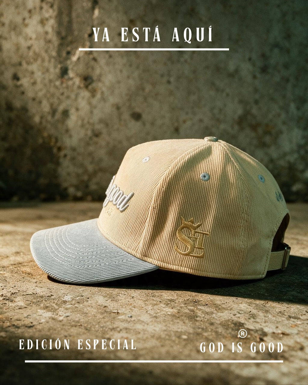 After the Fire DROP — God Is Good Edición Especial Cap Cream/Light Blue