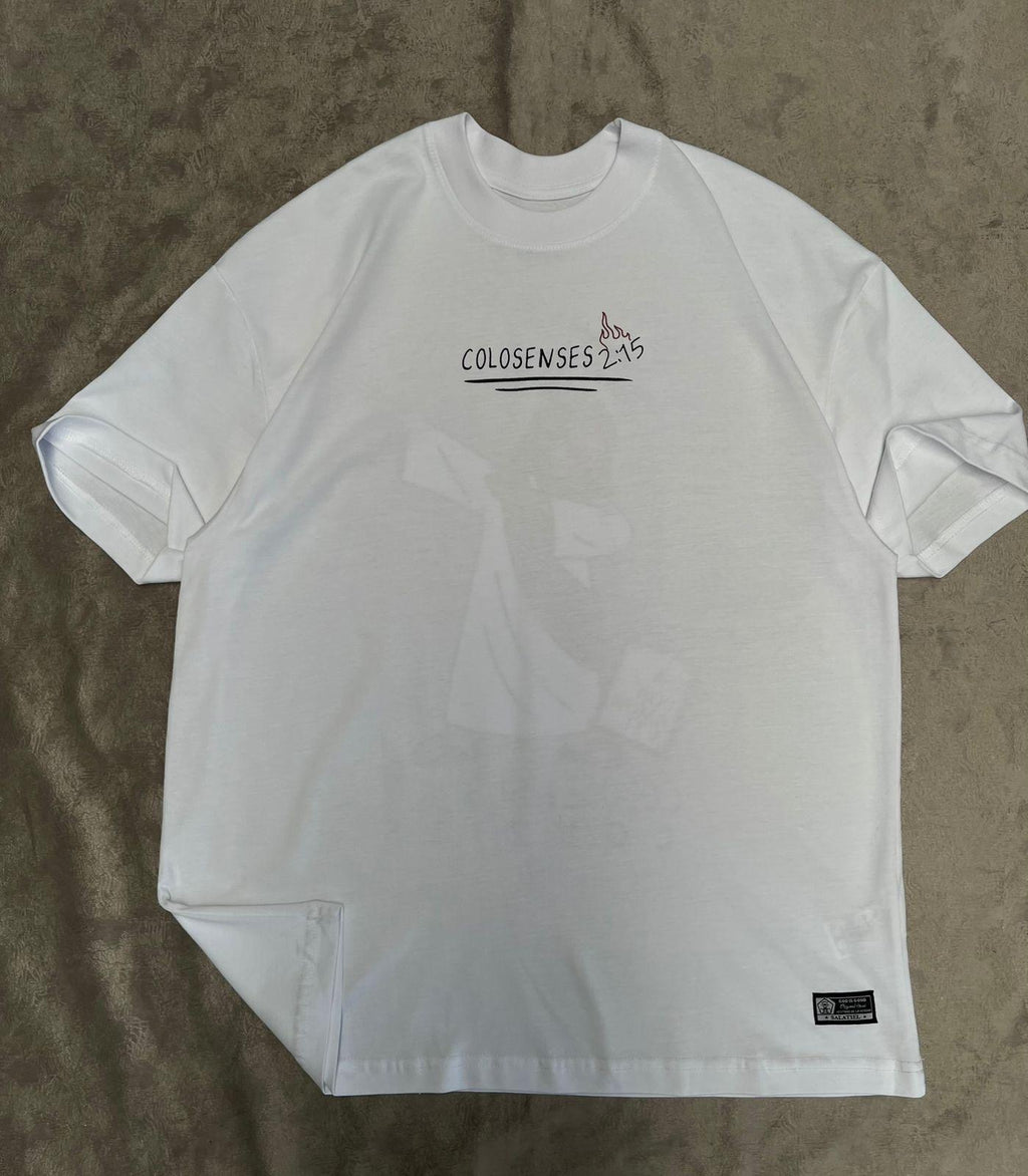 Premium Oversized Shirt White - Colossians 2:15 / White Shirt