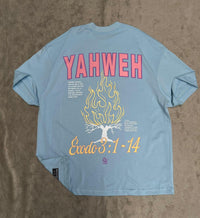 Premium Oversized Shirt Light Blue - Yahweh / Only 1 Left - Camisa Azul Claro