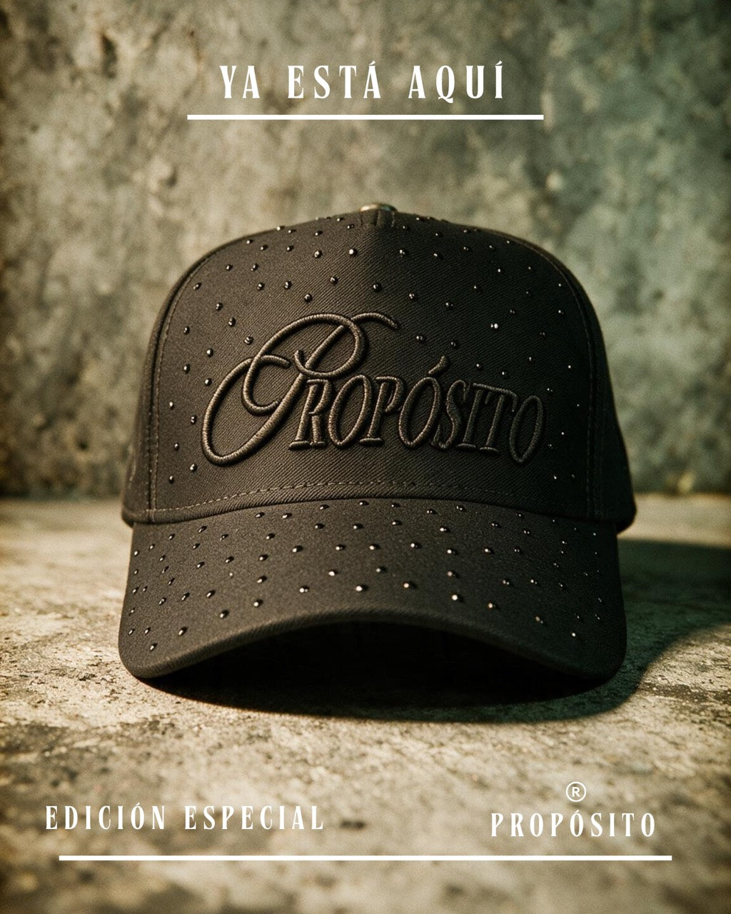 After the Fire DROP — Propósito Rhinestones Cap Black