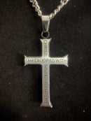 Galatians 2:20 Cross Necklace - Silver
