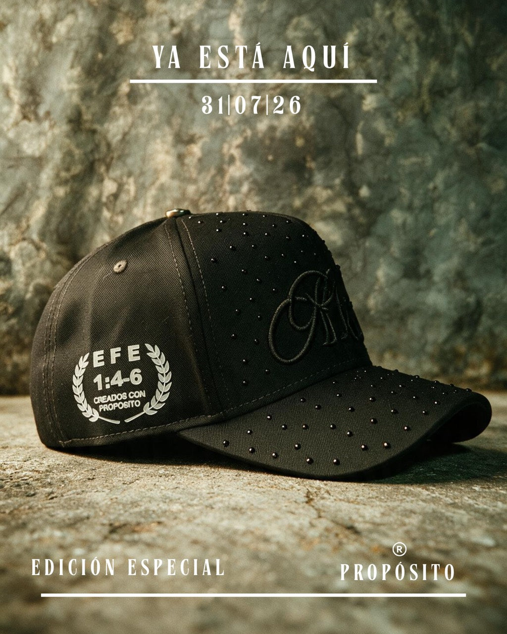 After the Fire DROP — Propósito Rhinestones Cap Black