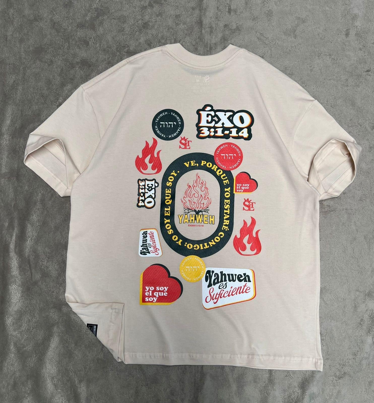⚠️ LAST UNITS - Premium Oversized Cream Shirt - Exodus 3:1-14 / LAST 3 UNITS