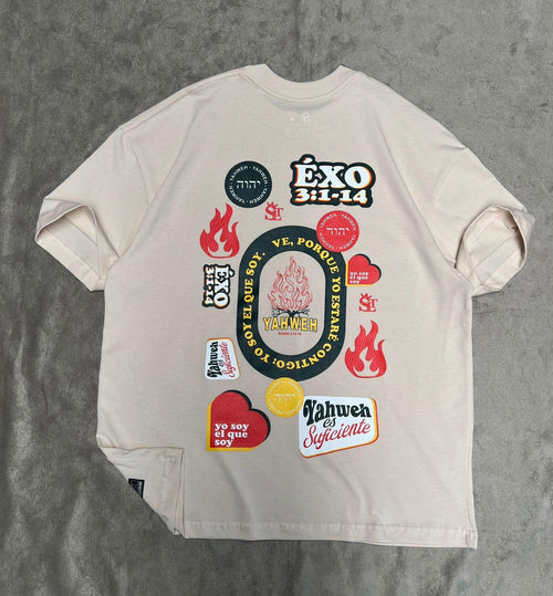 ⚠️ LAST UNITS - Premium Oversized Cream Shirt - Exodus 3:1-14 / LAST 3 UNITS