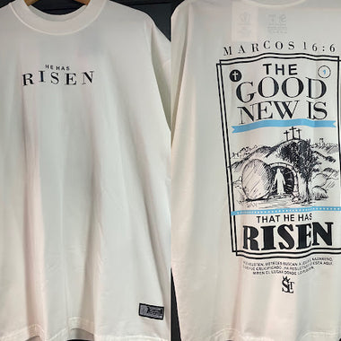 Premium - Oversize - He has Risen - Blanca