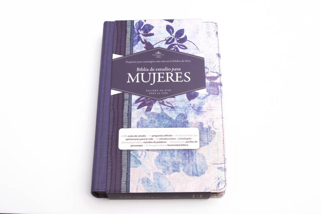 RVR 1960 Biblia de Estudio para Mujeres, azul floreado tela impresa con índice