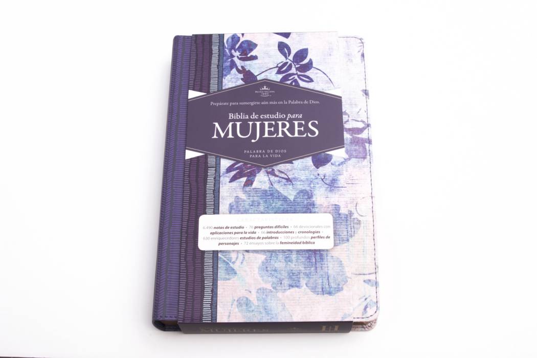 RVR 1960 Biblia de Estudio para Mujeres, azul floreado tela impresa con índice
