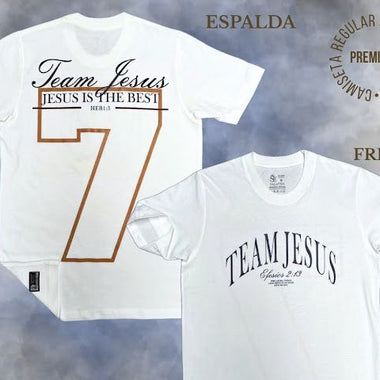 ⚠️ ÚLTIMAS 2 UNIDADES - Team Jesus Premium Shirt - White / LAST 2 UNITS - Camisa Team Jesus Blanca Premium