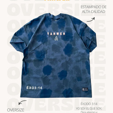 Premium Regular Fit Acid Wash Shirt - Yahweh Blue - Exodus 3:14 / Camisa Premium Regular Fit Acid Wash - Yahweh Azul - Éxodo 3:14