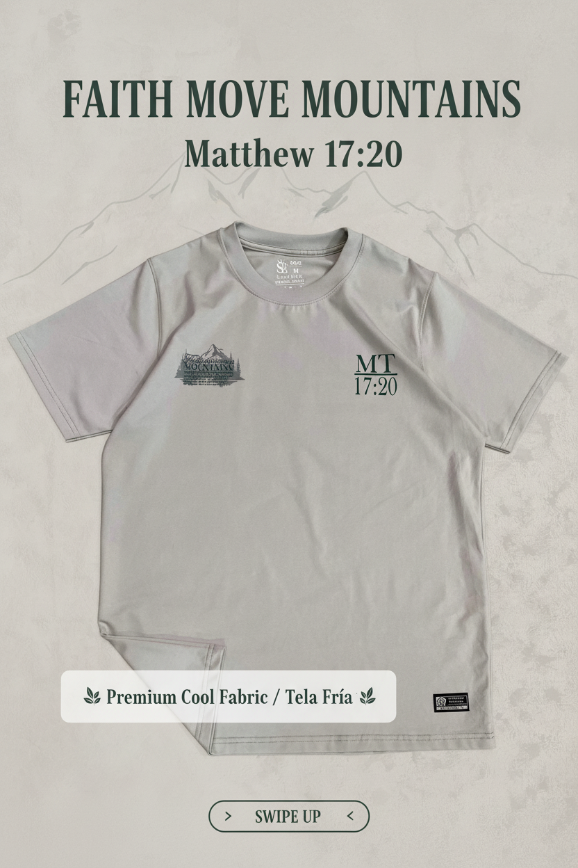 Faith Move Mountains Premium Shirt - MT 17:20 | Cool Fabric