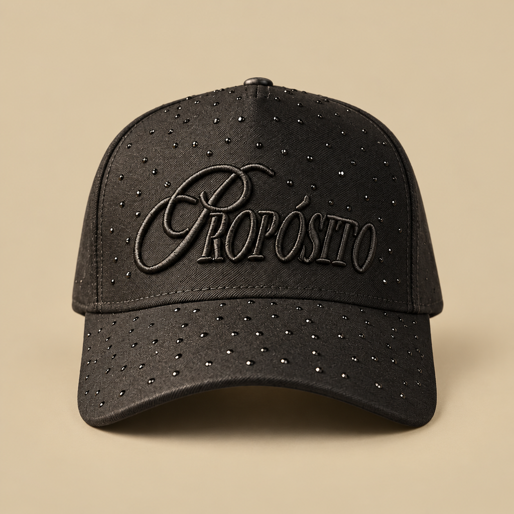 After the Fire DROP — Propósito Rhinestones Cap Black